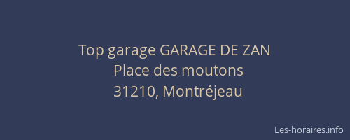 Top garage GARAGE DE ZAN
