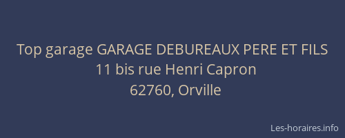 Top garage GARAGE DEBUREAUX PERE ET FILS
