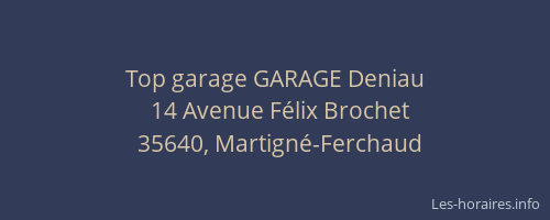 Top garage GARAGE Deniau