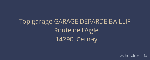 Top garage GARAGE DEPARDE BAILLIF