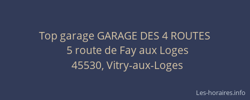 Top garage GARAGE DES 4 ROUTES