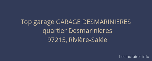 Top garage GARAGE DESMARINIERES