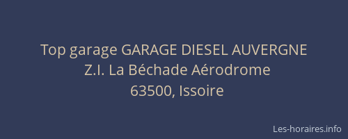 Top garage GARAGE DIESEL AUVERGNE