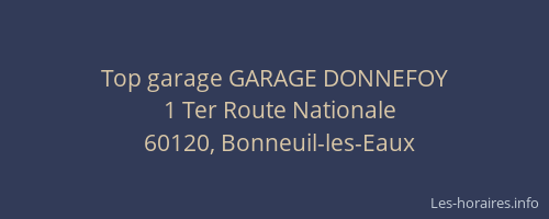 Top garage GARAGE DONNEFOY