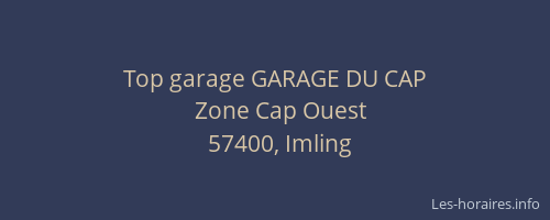 Top garage GARAGE DU CAP