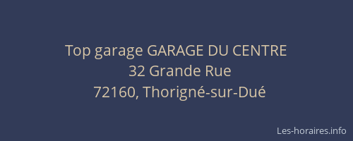Top garage GARAGE DU CENTRE