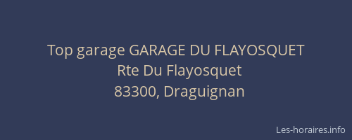 Top garage GARAGE DU FLAYOSQUET