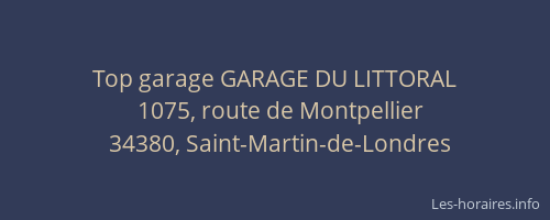 Top garage GARAGE DU LITTORAL