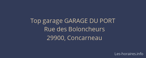 Top garage GARAGE DU PORT