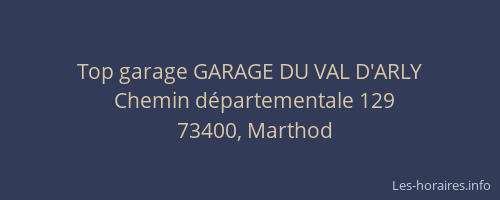 Top garage GARAGE DU VAL D'ARLY