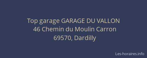 Top garage GARAGE DU VALLON