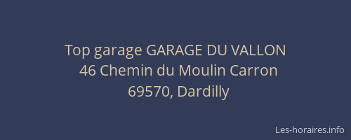 Top garage GARAGE DU VALLON