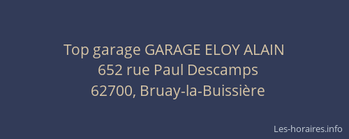 Top garage GARAGE ELOY ALAIN