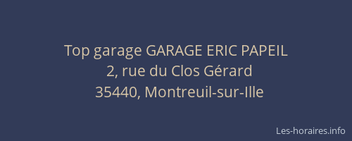 Top garage GARAGE ERIC PAPEIL