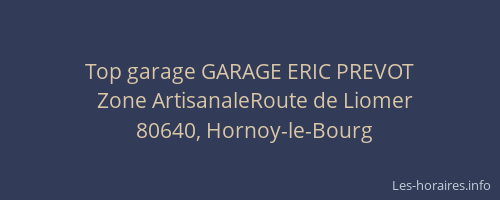 Top garage GARAGE ERIC PREVOT