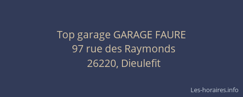 Top garage GARAGE FAURE