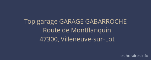 Top garage GARAGE GABARROCHE