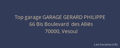 Top garage GARAGE GERARD PHILIPPE