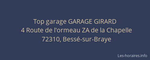 Top garage GARAGE GIRARD