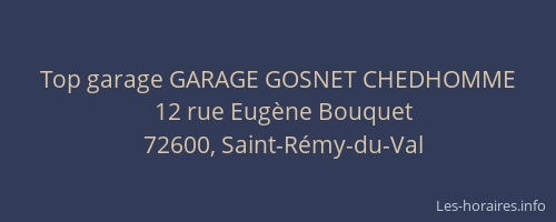 Top garage GARAGE GOSNET CHEDHOMME