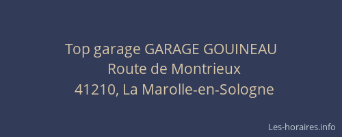 Top garage GARAGE GOUINEAU