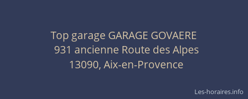 Top garage GARAGE GOVAERE