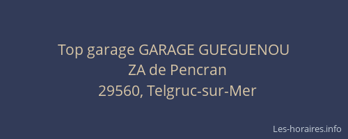 Top garage GARAGE GUEGUENOU