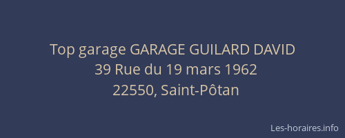 Top garage GARAGE GUILARD DAVID