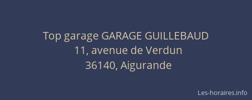 Top garage GARAGE GUILLEBAUD
