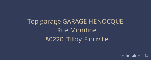 Top garage GARAGE HENOCQUE