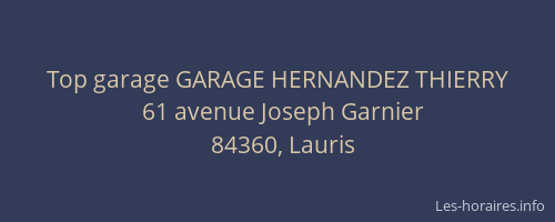 Top garage GARAGE HERNANDEZ THIERRY