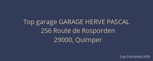 Top garage GARAGE HERVE PASCAL