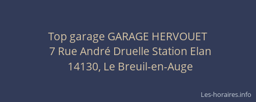 Top garage GARAGE HERVOUET