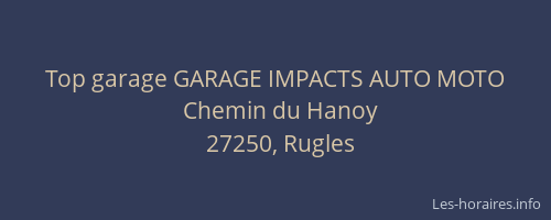 Top garage GARAGE IMPACTS AUTO MOTO