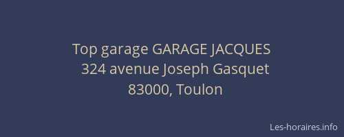 Top garage GARAGE JACQUES