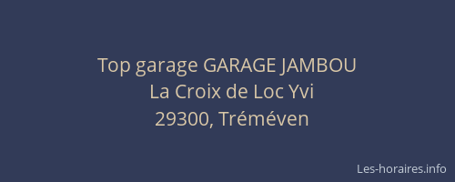 Top garage GARAGE JAMBOU