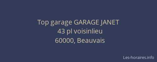 Top garage GARAGE JANET