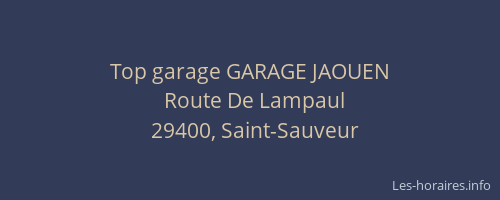Top garage GARAGE JAOUEN