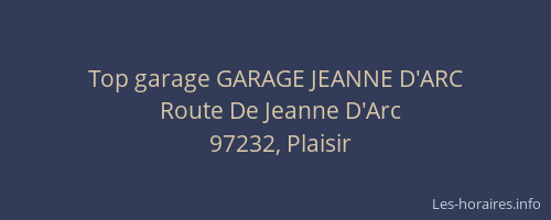 Top garage GARAGE JEANNE D'ARC