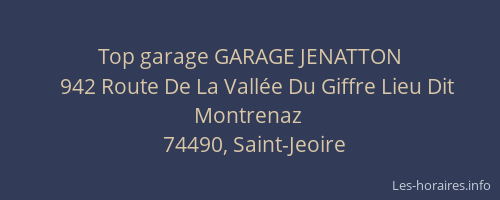 Top garage GARAGE JENATTON