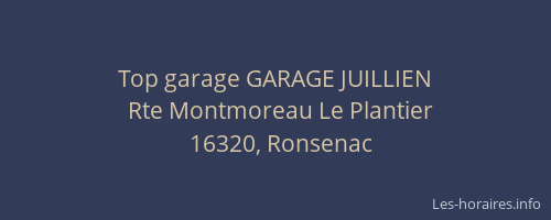 Top garage GARAGE JUILLIEN