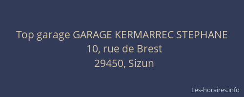 Top garage GARAGE KERMARREC STEPHANE