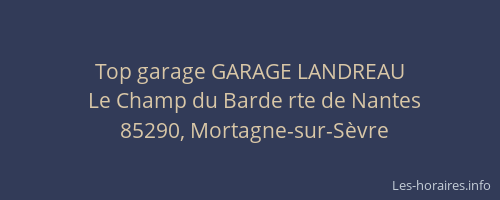 Top garage GARAGE LANDREAU
