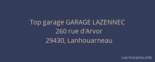 Top garage GARAGE LAZENNEC