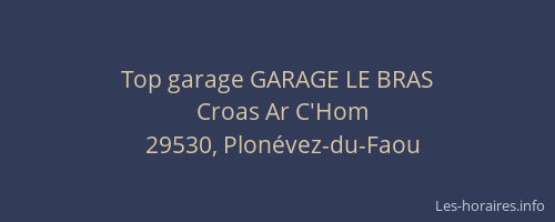 Top garage GARAGE LE BRAS