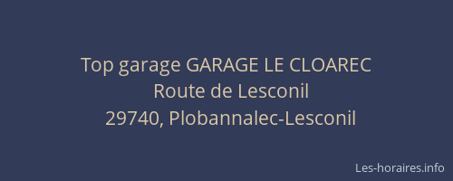 Top garage GARAGE LE CLOAREC