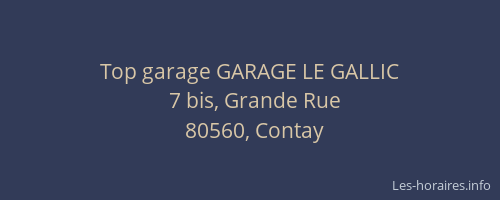 Top garage GARAGE LE GALLIC