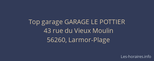 Top garage GARAGE LE POTTIER