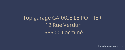 Top garage GARAGE LE POTTIER