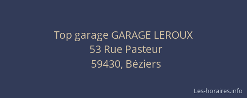 Top garage GARAGE LEROUX